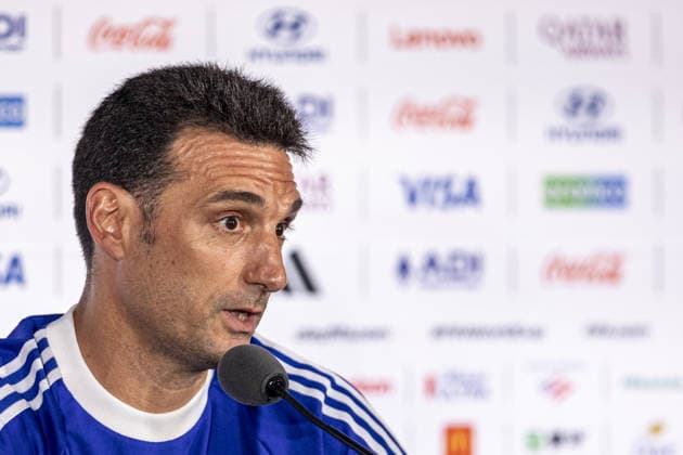 Lionel Scaloni Head Coach of Argentina talks to the media during the Argentina press conference, PK, Pressekonferenz during the FIFA World Cup, WM, Weltmeisterschaft, Fussball 2026 at Atlanta Stadium on July 14th,2026 (Photo by Joao Bravo Sports Press Photo)  Copyright: xJoaoxBravo SportsxPressxPhotox Sportspressphoto_SPR191013