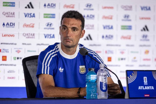 Lionel Scaloni Head Coach of Argentina talks to the media during the Argentina press conference, PK, Pressekonferenz during the FIFA World Cup, WM, Weltmeisterschaft, Fussball 2026 at Atlanta Stadium on July 14th,2026 (Photo by Joao Bravo Sports Press Photo)  Copyright: xJoaoxBravo SportsxPressxPhotox Sportspressphoto_SPR191018