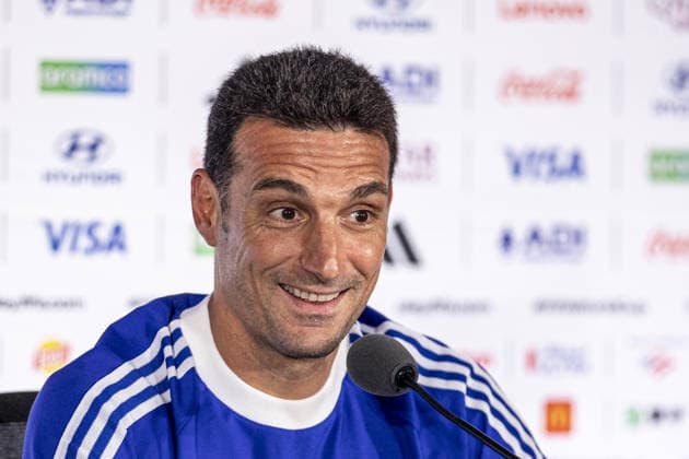 Lionel Scaloni Head Coach of Argentina talks to the media during the Argentina press conference, PK, Pressekonferenz during the FIFA World Cup, WM, Weltmeisterschaft, Fussball 2026 at Atlanta Stadium on July 14th,2026 (Photo by Joao Bravo Sports Press Photo)  Copyright: xJoaoxBravo SportsxPressxPhotox Sportspressphoto_SPR191064