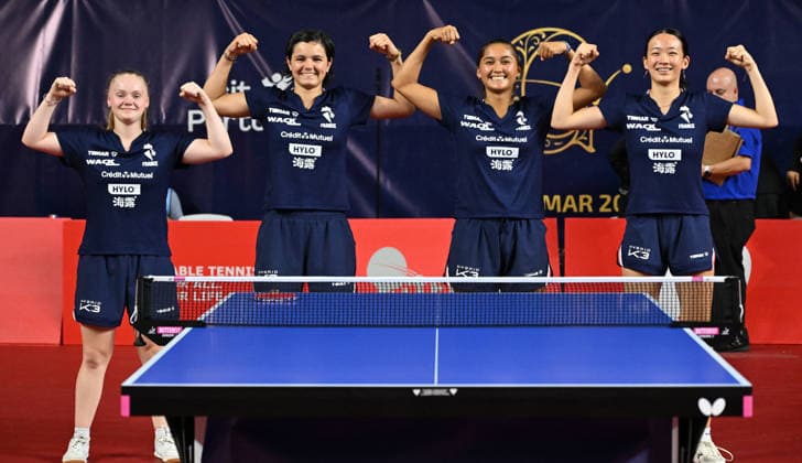 France U19 Finale EYC-2026-1407-1529 2026 European Youth Table tennis, Tischtennis Championships in Multiusos de Gondomar in Gondomar, Portugal France U19 Finale EYC-2026-1407-1529 - 14th of July 2026 at the European Youth Table Tennis Championships U15 and U19 in Gondomar, district of Porto, Portugal (Photo by Manfred Schillings) Gondomar Multiusos de Gondomar Portugal *** France U19 Final, EYC 2026, 1407–1529, 2026 European Youth Table Tennis Championships at Multiusos de Gondomar in Gondomar, Portugal France U19 Final EYC 2026 1407 1529 July 14, 2026, at the European Youth Table Tennis Championships U15 and U19 in Gondomar, in the district of Porto, Portugal Photo by Manfred Schillings Gondomar Multiusos de Gondomar Portugal