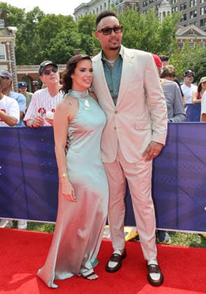 Jhoan Duran 59 of the Philadelphia Phillies arrives on the red carpet at the 2026 MLB, Baseball Herren, USA All Star Red Carpet Show in Philadelphia, Pennsylvania, on Tuesday, July 14, 2026.  PHI202607143001 LAURENCExKESTERSON