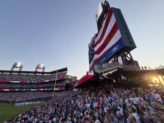 Baseball: MLB, Baseball Herren, USA All-Star Game A ceremony is held at Citizens Bank Park in Philadelphia on July 14, 2026, ahead of Major League Baseball s All-Star Game between the American League and the National League.  A14AA0005623130P