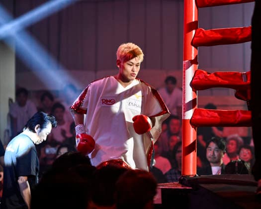 Hayato Tsutsumi of Japan enters the ring before the WBA Super Featherweight Title Eliminator boxing bout at Korakuen Hall in Tokyo, Japan, July 14, 2026. Noxthirdxpartyxsales  aflo_338074455 HIROAKIxFINITOxYAMAGUCHIx