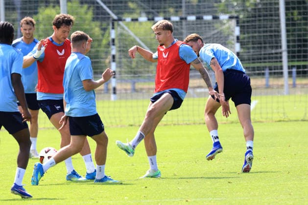 DEU, DFL, 2. FBL Hertha BSC, Training, 15.07.2026, Sportforum, Berlin, DEU, DFL, 2. FBL Hertha BSC, Training, Linus Gechter (Hertha BSC Berlin 44), Marten Winkler (Hertha BSC Berlin 22) DFL - regulations prohibit any use of Photographs as image sequences and or quasi-video Berlin Sportforum Berlin Deutschland *** GER, DFL, 2nd Bundesliga Hertha BSC, Training, July 15, 2026, Sportforum, Berlin, GER, DFL, 2nd Bundesliga Hertha BSC, Training, Linus Gechter Hertha BSC Berlin 44, Marten Winkler Hertha BSC Berlin 22. DFL regulations prohibit any use of photographs as image sequences and or quasi-video. Berlin Sportforum, Berlin, Germany Copyright: xNordphotox xEnglerx
