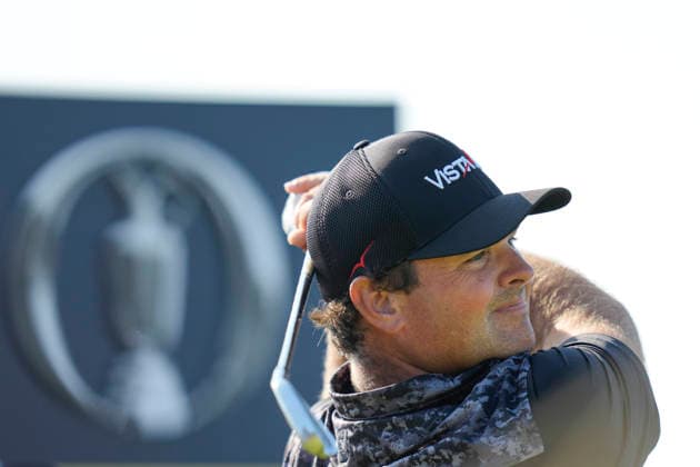 SOUTHPORT, ENGLAND - JULY 15: Patrick Reed (USA) plays from the third tee during practice at the 154th Open Championship at the Royal Birkdale Golf Club, Southport on July 15, 2026 in Merseyside, England The 154th British Open Championship