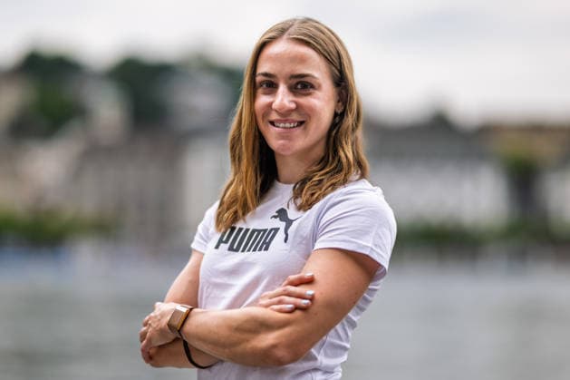LUCERNE, SWITZERLAND - JULY 15: Swiss heptathlete and long jumper Annik Kälin poses for pictures at Lake Lucerne ahead of the Spitzenleichtathletik Luzern on July 15, 2026 in Lucerne, Switzerland. Lucerne Switzerland Copyright: xBEAUTIFULxSPORTS TobiasxLacknerx