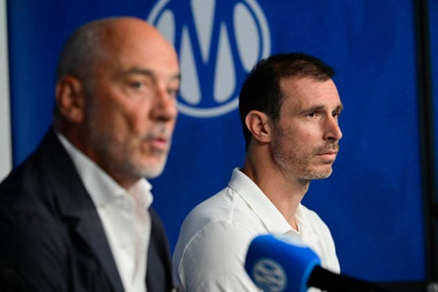 FOOTBALL : ConfÃ rence de prÃ sentation GrÃ gory Lorenzi & Bruno Genesio - 15 07 2026 GrÃ gory Lorenzi (Sports director OM) MarseilleFrance  Copyright: xWilliamxCannarellax