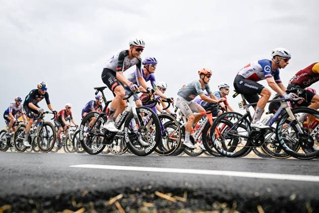 Belgian Florian Vermeersch of UAE Team Emirates XRG and French Romain Gregoire of Groupama-FDJ United pictured in action during the stage 11 of the 2026 Tour de France cycling race, a stage of 161km from Vichy to Nevers, on Wednesday 15 July 2026. The 113th edition of the Tour de France starts on Saturday 4 July in Barcelona, Spain, and will finish in Paris, France on the 26th of July. JASPERxJACOBS  x181181072x