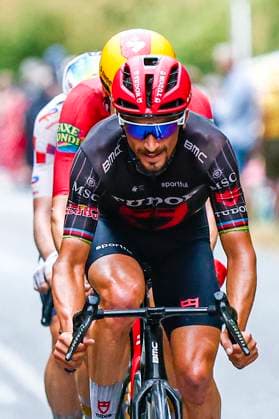 Tour de France 2026 Stage 11 NEVERS, FRANCE - JULY 15 : Alaphilippe Julian (FRA) of Tudor Pro Cycling Team leading the escape pack during stage 11 of the 113rd edition of Tour de France an UCI World Tour 2.UWT cycling road race stage for Men Elite of 161 km with start in Vichy and finish in Nevers on July 15, 2026 in Nevers, France, 15 07 2026 Nevers France  Copyright: xLucaxBettinix