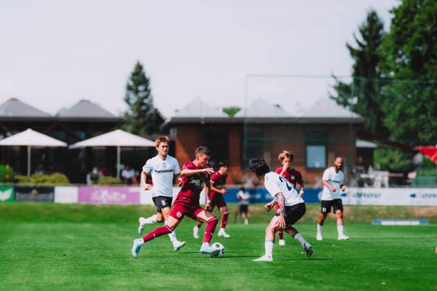 Friendly Match FC Red Bull Salzburg vs. Gamba Osaka ANIF, AUSTRIA JULY 15, 2026: Damir Redzic of FC Red Bull Salzburg during the pre-season friendly match FC Red Bull Salzburg vs. Gamba Osaka in Anif, Austria. ( Copyright: xFCxRedxBullxSalzburgxGmbHx RBS_AS18283