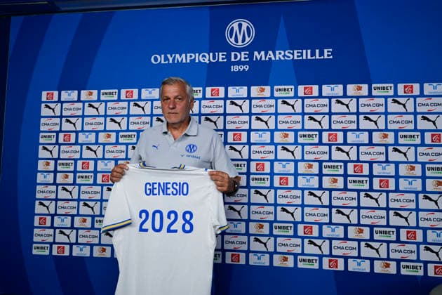 FOOTBALL : ConfÃ rence de prÃ sentation GrÃ gory Lorenzi & Bruno Genesio - 15 07 2026 Bruno Genesio (Coach OM) MarseilleFrance  Copyright: xWilliamxCannarellax