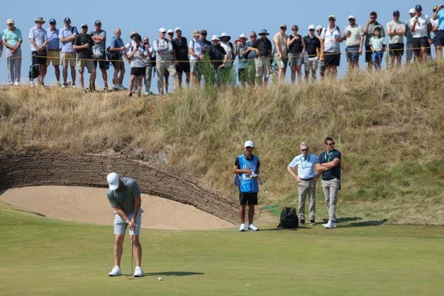 154th Open Golf Championships - Practice Day Spectators watch Rory McIlroy of Northern Ireland in action during practice day at the British Open Golf Championships at Royal Birkdale in Southport, Britain, 15 July 2026. SOUTHPORT United Kingdom  Copyright: xADAMxVAUGHANx