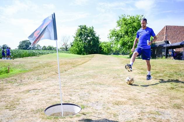 Gent s Christian Burgess pictured during a teambuilding activity at the summer training camp of Belgian first division soccer team KAA Gent in De Lutte, Losser, the Netherlands on Wednesday 15 July 2026, to prepare for the upcoming 2026-2027 season. TOM GOYVAERTS TomxGoyvaerts  x181187458x