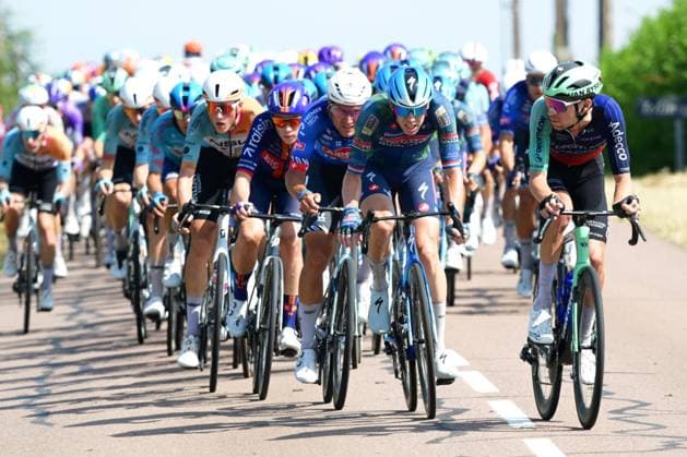 Tour de France 2026 Stage 11 NEVERS, FRANCE - JULY 15 : Eenkhoorn Pascal (NED) of Soudal Quick Step in action during stage 11 of the 113rd edition of Tour de France an UCI World Tour 2.UWT cycling road race stage for Men Elite of 161 km with start in Vichy and finish in Nevers on July 15, 2026 in Nevers, France, 15 07 2026 Nevers France  Copyright: xPaponxBernardx