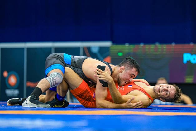 Wrestling Ranking Series Polyak & Janos & Istvan Memorial 65kg FS - Peiman Bioukagha Biabani (CAN) df. Quentin Jean Rene Sticker (FRA) *** Wrestling Ranking Series: Janos Istvan Polyak Memorial, 65 kg Freestyle: Peiman Bioukagha Biabani (CAN) def. Quentin Jean Rene Sticker (FRA) Copyright: xUnitedxWorldxWrestlingx xAmirrezx United World Wrestling Kadir C