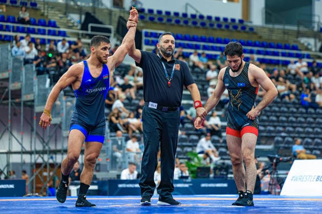 Wrestling Ranking Series Polyak & Janos & Istvan Memorial 70kg FS - Kanan Heybatov (AZE) df. Maiis Aliyev (KAZ) *** Wrestling Ranking Series: Janos Istvan Polyak Memorial, 70kg Freestyle: Kanan Heybatov (AZE) defeated Maiis Aliyev (KAZ) Copyright: xUnitedxWorldxWrestlingx xAmirrezx United World Wrestling Kadir C