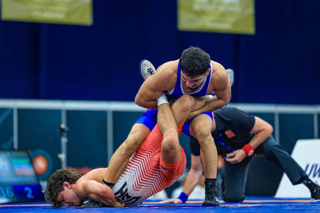 Wrestling Ranking Series Polyak & Janos & Istvan Memorial 70kg FS - Ridge Thomas Lovett (USA) df. Ebrahim Esmaeil Elahichouran (IRI) *** Wrestling Ranking Series: Janos Istvan Polyak Memorial, 70 kg Freestyle: Thomas Lovett (USA) def. Ebrahim Esmaeil Elahichouran (IRI) Copyright: xUnitedxWorldxWrestlingx xAmirrezx United World Wrestling Kadir C