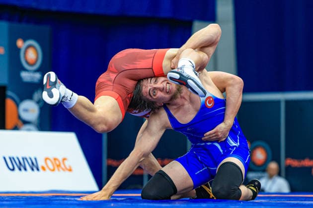 Wrestling Ranking Series Polyak & Janos & Istvan Memorial 74kg FS - Muhammed Besir (TUR) df. Giorgi Elbakidze (GEO) *** Wrestling Ranking Series: Janos Istvan Polyak Memorial, 74 kg Freestyle: Muhammed Besir (TUR) defeated Giorgi Elbakidze (GEO) by fall Copyright: xUnitedxWorldxWrestlingx xAmirrezx United World Wrestling Kadir C