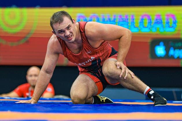 Wrestling Ranking Series Polyak & Janos & Istvan Memorial 86kg FS Ivars Samusonoks (LAT) *** Wrestling Ranking Series: Janos Istvan Polyak Memorial, 86 kg Freestyle, Ivars Samusonoks (LAT) Copyright: xUnitedxWorldxWrestlingx xAmirrezx United World Wrestling Kadir C