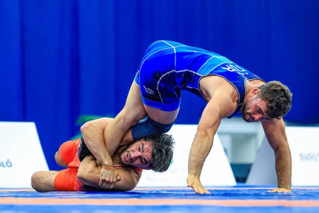 Wrestling Ranking Series Polyak & Janos & Istvan Memorial 86kg FS - Rakhim Magamadov (FRA) df. Alperen Atar (TUR) *** Wrestling Ranking Series: Janos Istvan Polyak Memorial, 86 kg Freestyle: Rakhim Magamadov (FRA) def. Alperen Atar (TUR) Copyright: xUnitedxWorldxWrestlingx xAmirrezx United World Wrestling Kadir C