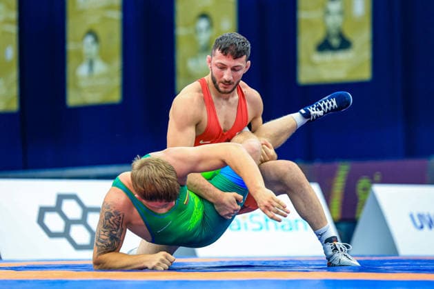 Wrestling Ranking Series Polyak & Janos & Istvan Memorial 86kg FS - Vladimeri Gamkrelidze (GEO) df. Paulius Lescauskas (LTU) *** Wrestling Ranking Series: Janos Istvan Polyak Memorial, 86 kg Freestyle: Vladimeri Gamkrelidze (GEO) def. Paulius Lescauskas (LTU) Copyright: xUnitedxWorldxWrestlingx xAmirrezx United World Wrestling Kadir C