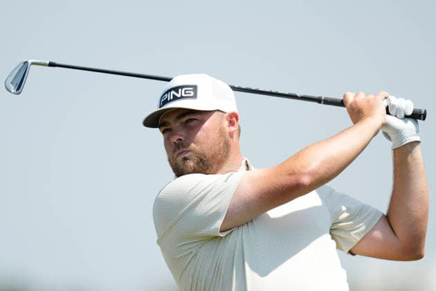 SOUTHPORT, ENGLAND - JULY 15: Dan Bradbury (ENG) plays from the eleventh tee during practice at the 154th Open Championship at the Royal Birkdale Golf Club, Southport on July 15, 2026 in Merseyside, England The 154th British Open Championship