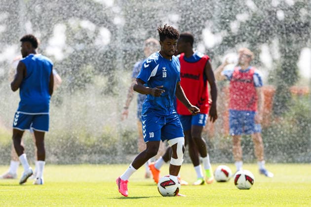 Lubambo Musonda (1. FC Magdeburg,19) - 2. Fußball Bundesliga Saison 2026-2027 Training 1. FC Magdeburg an der Avnet Arena in Magdeburg - Fußball,Mann,Männer,Deutschland,15.07.2026 *** Lubambo Musonda, 1. FC Magdeburg, 19, 2. Bundesliga, 2026–2027 season, 1. FC Magdeburg training session at the Avnet Arena in Magdeburg, soccer, man, men, Germany, July 15, 2026