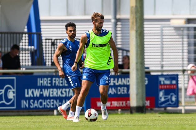 Torben Müssel (1. FC Magdeburg,26) - 2. Fußball Bundesliga Saison 2026-2027 Training 1. FC Magdeburg an der Avnet Arena in Magdeburg - Fußball,Mann,Männer,Deutschland,15.07.2026 *** Torben Müssel, 1. FC Magdeburg, 26, 2026–2027 Bundesliga season, 1. FC Magdeburg training session at the Avnet Arena in Magdeburg, soccer, man, men, Germany, July 15, 2026