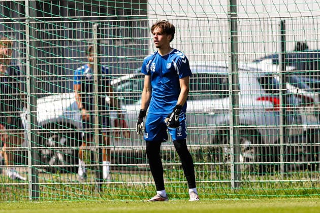 Torwart Tjark Möbius (1. FC Magdeburg,42) - 2. Fußball Bundesliga Saison 2026-2027 Training 1. FC Magdeburg an der Avnet Arena in Magdeburg - Fußball,Mann,Männer,Deutschland,15.07.2026 *** Goalkeeper Tjark Möbius of 1. FC Magdeburg, 42, 2. Bundesliga, 2026–2027 season, training with 1. FC Magdeburg at the Avnet Arena in Magdeburg; soccer, man, men, Germany, July 15, 2026