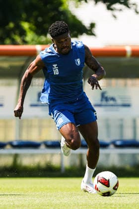 Moritz Broni Kwarteng (1. FC Magdeburg,10) - 2. Fußball Bundesliga Saison 2026-2027 Training 1. FC Magdeburg an der Avnet Arena in Magdeburg - Fußball,Mann,Männer,Deutschland,15.07.2026 *** Moritz Broni Kwarteng, 1. FC Magdeburg, 10 2, Bundesliga Season 2026–2027, 1. FC Magdeburg training at the Avnet Arena in Magdeburg, soccer, man, men, Germany, July 15, 2026