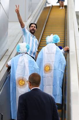 Argentina fans England v Argentina, 2026 FIFA World Cup, WM, Weltmeisterschaft, Fussball Semi Final, Football, Atlanta Stadium, Atlanta, Georgia, USA - 15 Jul 2026Atlanta Atlanta Stadium Georgia (GA) United States of America  Copyright: xMichaelxZemanek Shutterstockx 16992756b
