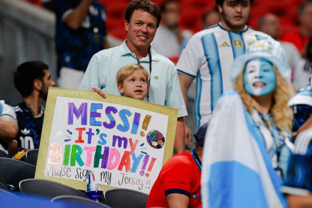 2026 FIFA World Cup, WM, Weltmeisterschaft, Fussball Semi Final England v Argentina Atlanta Stadium, Georgia 15.07.2026 Argentina fans 2026 FIFA World Cup Semi Final England v Argentina Atlanta Stadium, Georgia 15.07.2026 Photograph By Marc Aspland The Times  Copyright: xMarcxAsplandx NINTCHDBPICT001095531936