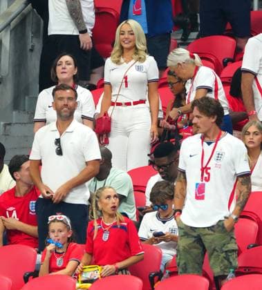 Megan Davison, wife of Jordan Pickford, ahead of kick-off England v Argentina, 2026 FIFA World Cup, WM, Weltmeisterschaft, Fussball Semi Final, Football, Atlanta Stadium, Atlanta, Georgia, USA - 15 Jul 2026Atlanta Atlanta Stadium Georgia (GA) United States of America  Copyright: xJavierxGarcia Shutterstockx 16992264o