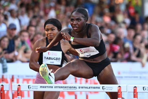 Meeting International Province de Liege 2026 LIEGE, BELGIUM - JULY 15 : NDIJIP NYEMECK Yanla (BEL) 100 Hurdles Women during the 24th edition of the 2026 Province Liege International Athletics Meeting in the Naimette arena in Liege on July 15, 2026 in Liege, Belgium, 15 07 2026 Liege Belgium  Copyright: xVincentxKalutx