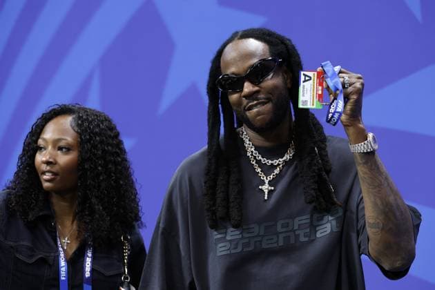 ATLANTA - Kesha Ward and rapper 2 Chainz prior to the 2026 FIFA World Cup, WM, Weltmeisterschaft, Fussball semi-final match between England and Argentina at the Atlanta Stadium on July 15, 2026, in Atlanta, Georgia, United States. MAURICE VAN STEEN ANP FIFA World Cup 2026 - semi final 2026 xVIxANPxSportx xMauricexvanxSteenxIVx 563599020 originalFilename: 563599020.jpg