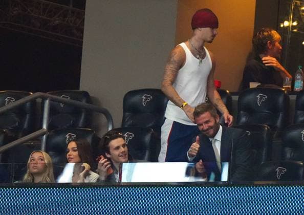 David Beckham, Victoria Beckham, Romeo Beckham, Cruz Beckham and Harper Beckham ahead of kick-off England v Argentina, 2026 FIFA World Cup, WM, Weltmeisterschaft, Fussball Semi Final, Football, Atlanta Stadium, Atlanta, Georgia, USA - 15 Jul 2026Atlanta Atlanta Stadium Georgia (GA) United States of America  Copyright: xJavierxGarcia Shutterstockx 16992264ae