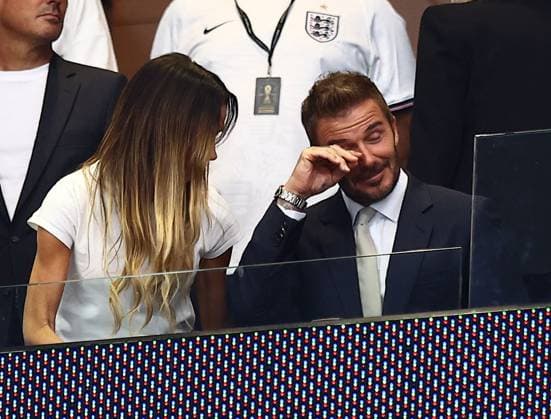 David Beckham emotional ahead of kick-off, with Victoria Beckham, Romeo Beckham, Cruz Beckham and Harper Beckham England v Argentina, 2026 FIFA World Cup, WM, Weltmeisterschaft, Fussball Semi Final, Football, Atlanta Stadium, Atlanta, Georgia, USA - 15 Jul 2026Atlanta Atlanta Stadium Georgia (GA) United States of America  Copyright: xMichaelxZemanek Shutterstockx 16992756aj