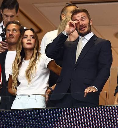 David Beckham emotional ahead of kick-off, with Victoria Beckham, Romeo Beckham, Cruz Beckham and Harper Beckham England v Argentina, 2026 FIFA World Cup, WM, Weltmeisterschaft, Fussball Semi Final, Football, Atlanta Stadium, Atlanta, Georgia, USA - 15 Jul 2026Atlanta Atlanta Stadium Georgia (GA) United States of America  Copyright: xMichaelxZemanek Shutterstockx 16992756al