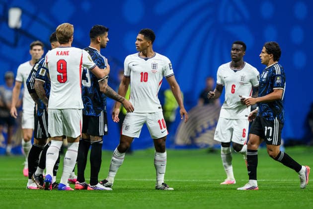 260715 Cristian Romero of Argentina and Jude Bellingham of England during the FIFA World Cup, WM, Weltmeisterschaft, Fussball 2026 semifinal football match between England and Argentina on July 15, 2026 in Atlanta. Photo: Joel Marklund BILDBYRAN kod JM JM0828 bbeng fotboll football soccer fotball vm fotbolls-vm fotball-vm fotbolls-vm 2026 fifa world cup 2026 semifinal england argentina *** July 15, 2026: Cristian Romero of Argentina and Jude Bellingham of England during the 2026 FIFA World Cup soccer semifinal match between England and Argentina on July 15, 2026 in Atlanta. Photo by Joel Marklund. BILDBYRAN code JM JM0828 bbeng soccer football soccer World Cup soccer World Cup 2026 FIFA World Cup 2026 semifinal England Argentina  Copyright: JOELxMARKLUND BB260715JM019