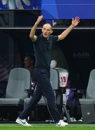 England v Argentina - FIFA World Cup, WM, Weltmeisterschaft, Fussball 2026 - Semi Finals ATLANTA, USA - JULY 15: England head coach Thomas Tuchel reacts during the 2026 FIFA World Cup semi-final match between England and Argentina at Mercedes-Benz Stadium (Atlanta Stadium) in Atlanta, Georgia, United States on July 15, 2026. Evrim Aydin Anadolu Georgia United States. Editorial use only. Please get in touch for any other usage.  Copyright: x2026xAnadoluxEvrimxAydinx
