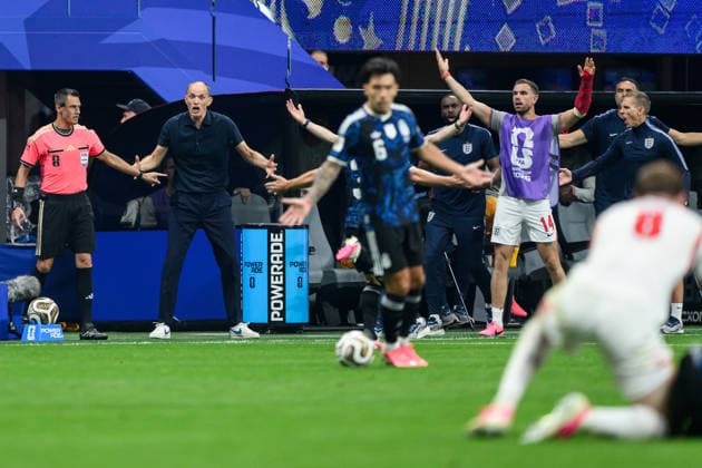 260715 Head coach Thomas Tuchel of England reacts during the FIFA World Cup, WM, Weltmeisterschaft, Fussball 2026 semifinal football match between England and Argentina on July 15, 2026 in Atlanta. Photo: Joel Marklund BILDBYRAN kod JM JM0828 bbeng fotboll football soccer fotball vm fotbolls-vm fotball-vm fotbolls-vm 2026 fifa world cup 2026 semifinal england argentina *** July 15, 2026: England head coach Thomas Tuchel reacts during the 2026 FIFA World Cup soccer semifinal match between England and Argentina on July 15, 2026 in Atlanta. Photo by Joel Marklund, BILDBYRAN. Code: JM JM0828 bbeng soccer football soccer World Cup soccer World Cup 2026 FIFA World Cup 2026 semifinal England Argentina  Copyright: JOELxMARKLUND BB260715JM042