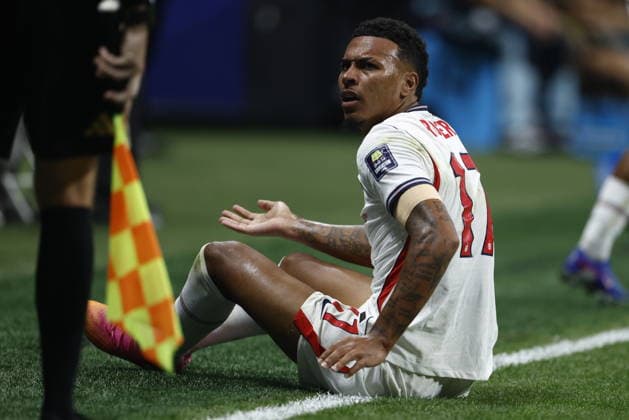FIFA World Cup, WM, Weltmeisterschaft, Fussball 2026 semifinals - England vs Argentina Morgan Rogers of England reacts during the FIFA World Cup 2026 semifinals match England against Argentina, in Atlanta, USA, 15 July 2026. ATLANTA United States  Copyright: xWILLxOLIVERx