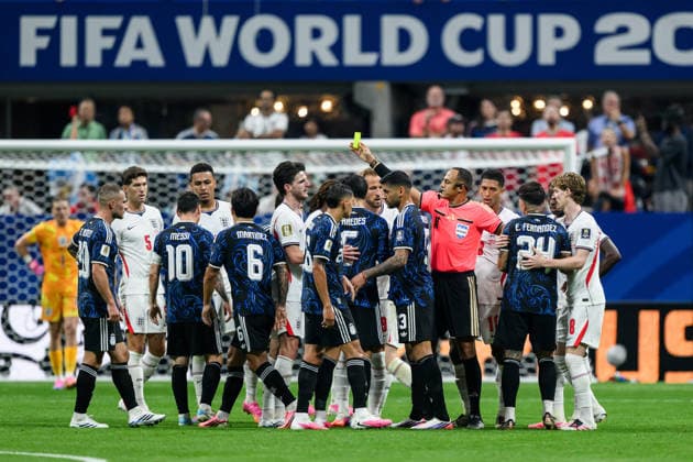 260715 Referee Ismail Elfath and players of England and of Argentina during the FIFA World Cup, WM, Weltmeisterschaft, Fussball 2026 semifinal football match between England and Argentina on July 15, 2026 in Atlanta. Photo: Joel Marklund BILDBYRAN kod JM JM0828 bbeng fotboll football soccer fotball vm fotbolls-vm fotball-vm fotbolls-vm 2026 fifa world cup 2026 semifinal england argentina *** July 15, 2026: Referee Ismail Elfath and players from England and Argentina during the 2026 FIFA World Cup soccer semifinal match between England and Argentina on July 15, 2026 in Atlanta. Photo by Joel Marklund. BILDBYRAN code JM JM0828 bbeng soccer football soccer World Cup soccer World Cup 2026 FIFA World Cup 2026 semifinal England Argentina  Copyright: JOELxMARKLUND BB260715JM052