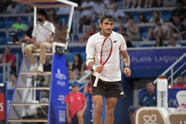 IPA86712489 - Roman, A. Burruchaga (ARG) during the ATP, Tennis Herren - Plava Laguna Croatia Open in Umag - Cobolli vs. Burruchaga, international tennis match in Umag, Croatia, July 15, 2026  Copyright: xMarcoxTodaro IPAxSportx xx 86712489