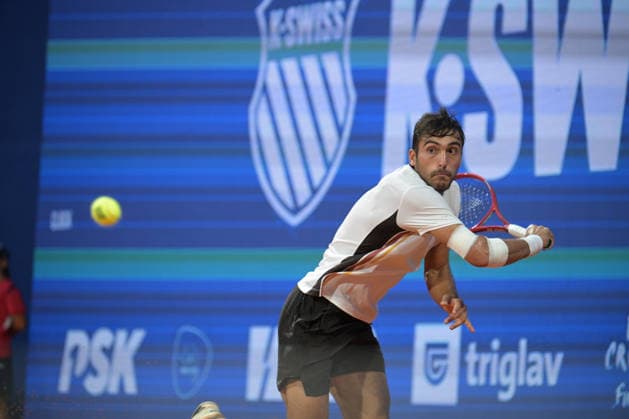 IPA86712512 - Roman, A. Burruchaga (ARG) during the ATP, Tennis Herren - Plava Laguna Croatia Open in Umag - Cobolli vs. Burruchaga, international tennis match in Umag, Croatia, July 15, 2026  Copyright: xMarcoxTodaro IPAxSportx xx 86712512