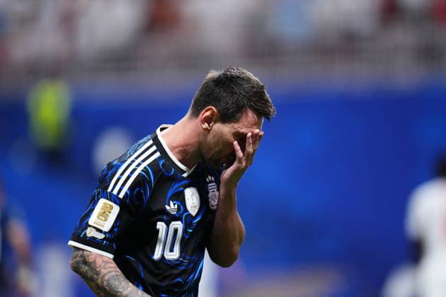 England v Argentina - FIFA World Cup, WM, Weltmeisterschaft, Fussball 2026 - Semi Finals ATLANTA, GEORGIA - JULY 15: Lionel Messi of Argentina reacts during the 2026 FIFA World Cup semifinal match between England and Argentina at Atlanta Stadium in Atlanta, Georgia, United States, on July 15, 2026. Jose Hernandez Anadolu Georgia United States. Editorial use only. Please get in touch for any other usage.  Copyright: x2026xAnadoluxJosexHernandezx