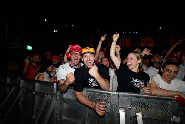 Fans watch England v Argentina at the O2 Forum, Kentish Town, London, 15 July 2026 Emotions are high with the England fans as they react to the highs and lows of the first half as they watch a live broadcast of the FIFA World Cup, WM, Weltmeisterschaft, Fussball Semi-Final between England and Argentina at the O2 Forum in Kentish Town, in London, Britain, 15 July 2026., Credit:JAMES COOK Avalon  Copyright: xJAMESxCOOKx xAvalonx 1116738273