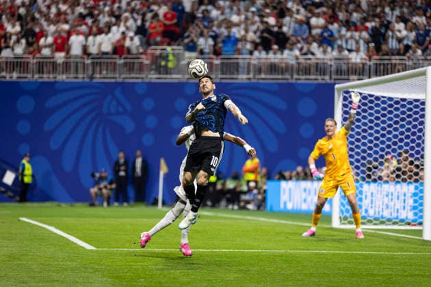 FOOTBALL : Argentina vs England Demi-finale de la Coupe du Monde de la FIFA 2026. Mercedes-Benz Stadium, Atlanta, Georgia, Etats-Unis. 15 07 2026. Lionel Messi 10 (Argentine)  Copyright: xelyxandroxcegarrax