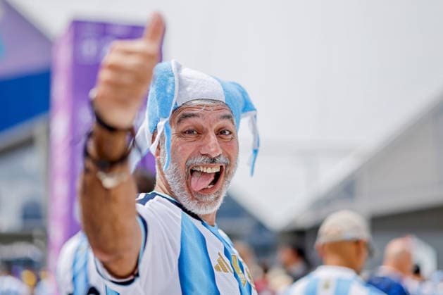 RECORD DATE NOT STATED 15th July 2026; Atlanta Stadium, Atlanta, Georgia, United States of America; FIFA World Cup, WM, Weltmeisterschaft, Fussball Football, England versus Argentina; An Argentina Fan before the match DiaEsportivo