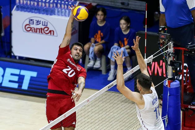 Serbia v Turkiye - Men s Volleyball Nations League BELGRADE, SERBIA - JULY 15: Players compete during the Men s Volleyball Nations League match between Serbia and Turkiye in Belgrade, Serbia on July 15, 2026. Filip Stevanovic Anadolu Belgrade Serbia. Editorial use only. Please get in touch for any other usage.  Copyright: x2026xAnadoluxFilipxStevanovicx